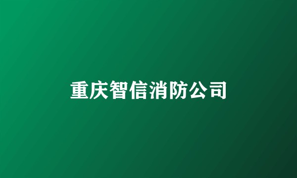 重庆智信消防公司