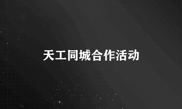 天工同城合作活动