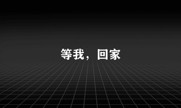 等我，回家