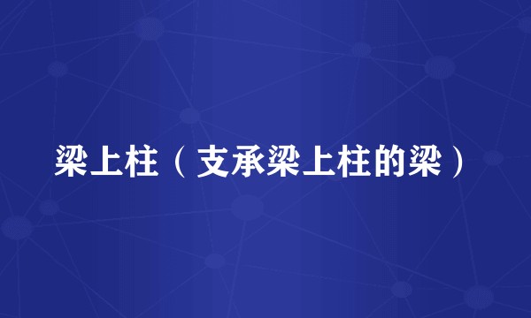 梁上柱（支承梁上柱的梁）