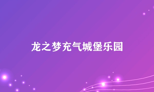 龙之梦充气城堡乐园